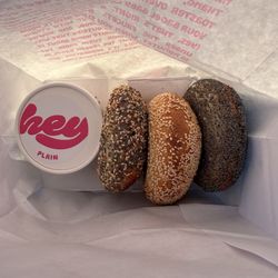 Hey Bagel - 3 bagels and schmear - $18