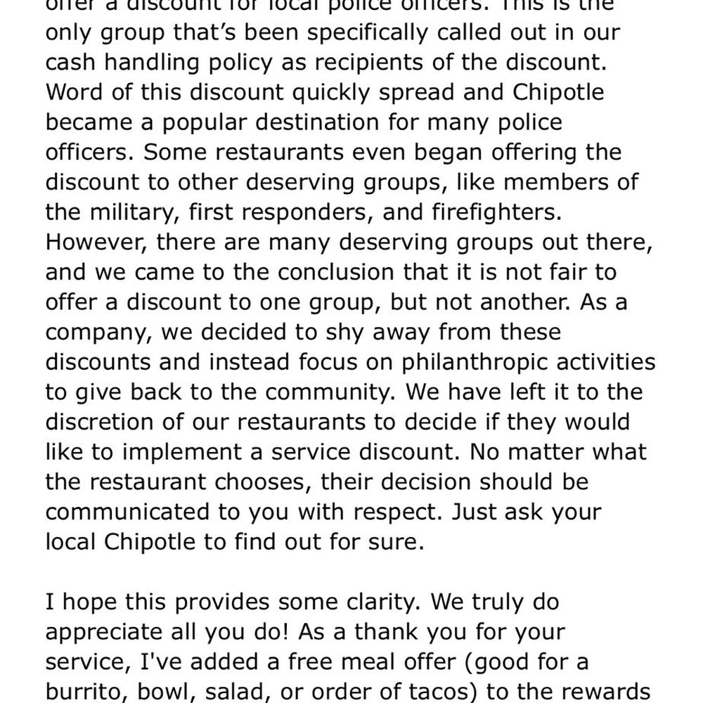 Chipotle Mexican Grill - This is an email response I received. - Mexican Near Me - Buckeye, Arizona Chipotle Mexican Grill - This is an email response I received. - Mexican Near Me - Buckeye, Arizona