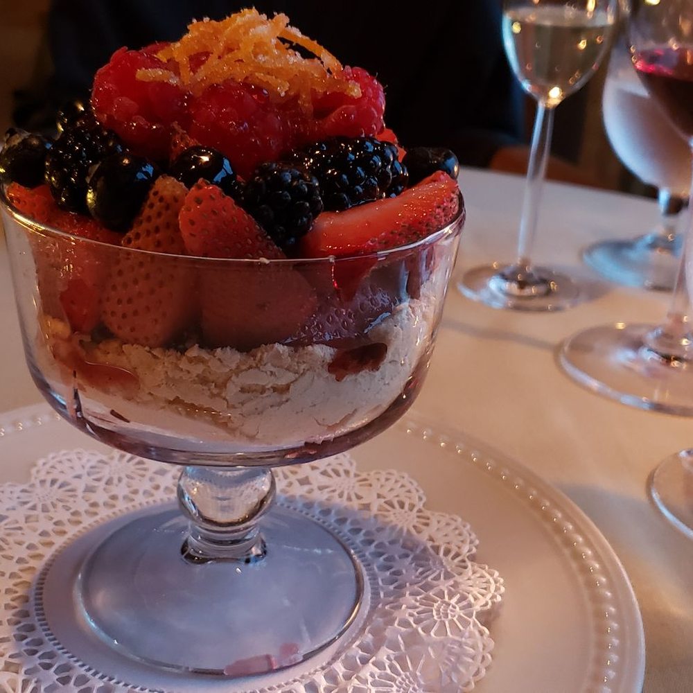 The Oyster Bar - Mixed Berry Pavlova. Yummy. Very generous portion! - Seafood Near Me - Bow, Washington The Oyster Bar - Mixed Berry Pavlova. Yummy. Very generous portion! - Seafood Near Me - Bow, Washington