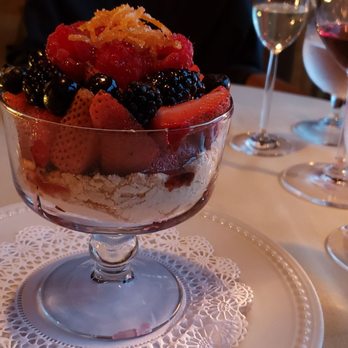 The Oyster Bar - Mixed Berry Pavlova.  Yummy.  Very generous portion! - Seafood Near Me - Bow, Washington