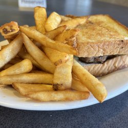 Trust Market - Patty Melt! All Beef Patty, Swiss American Pepperjack or Cheddar Cheese, Sautéed Onions, Texas Toast