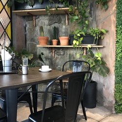 El Rebocito - Cute corner backdrop setting for sipping on some coffee and enjoying some chilaquiles