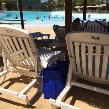 Isla Mágica - Lounge chair rental in front of the Wave Pool - Amusement Parks Near Me - Seville, SE Isla Mágica - Lounge chair rental in front of the Wave Pool - Amusement Parks Near Me - Seville, SE