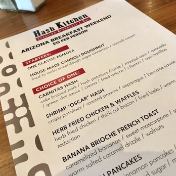 Hash Kitchen - AZ Breakfast Weekend Menu - Breakfast & Brunch Near Me - Scottsdale, Arizona