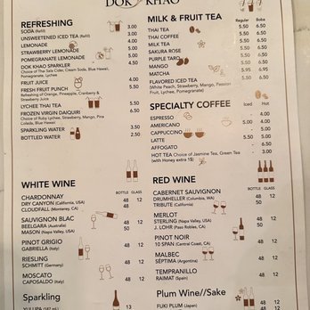 Dok Khao - Drink menu 1/2 (as of 12/17/2022) - Thai Near Me - Woodbridge, Virginia Dok Khao - Drink menu 1/2 (as of 12/17/2022) - Thai Near Me - Woodbridge, Virginia