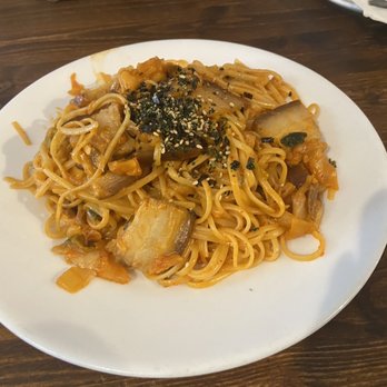 Double Chin Modern Asian Restaurant - Kimchi alfredo w/ pork belly - Asian Fusion Near Me - Boston, Massachusetts