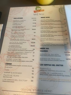 Menu photo 3 Dr Limon Ceviche Bar Miami Lakes, FL