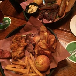Smokehouse BBQ - Two orders of 3 meats 2 sides so far sooo good pumped for the sauce. #meatsweats love it