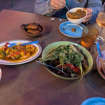 Alamar Dominican Kitchen - Maduros "Habichuelas"  Dominican Red Beans "Pernil"  Roast Pork Braised Oxtail "Encendido" - Comfort Food Near Me - Oakland, California