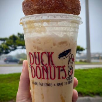 Duck Donuts - Yummy! Caramel macchiato and a sugar donut. Just what the doctor ordered! - Donuts Near Me - Nags Head, North Carolina