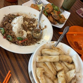 Alice’s Kitchen - Minced pork rice, chicken wings, soy sauce cheung fun - Noodles Near Me - Temple City, California