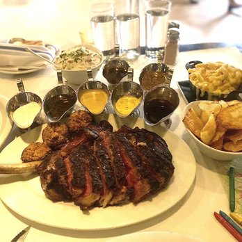 Echo & Rig - Tomahawk with mashed potato and Mac and cheese - Steakhouses Near Me - Las Vegas, Nevada Echo & Rig - Tomahawk with mashed potato and Mac and cheese - Steakhouses Near Me - Las Vegas, Nevada