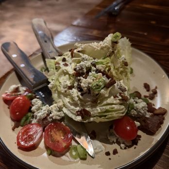 Copper Whiskey Bar & Grill - Bacon & Bleu Cheese Wedge Salad - 1/2 portion side @ $12. Enough for 2. Tasty. - Steakhouses Near Me - Bozeman, Montana Copper Whiskey Bar & Grill - Bacon & Bleu Cheese Wedge Salad - 1/2 portion side @ $12. Enough for 2. Tasty. - Steakhouses Near Me - Bozeman, Montana