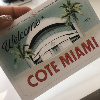 COTE Miami - Postcard that you get with the bill! - Korean Near Me - Miami, Florida