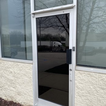 Intints Window Tinting - Exterior office door window tint - we asked for dark and it's nearly impossible to see in this door - perfect! - Home Window Tinting Near Me - Lexington, Kentucky