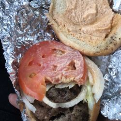 Cook Out - dry burger with the sauce sucked up by the dry bun