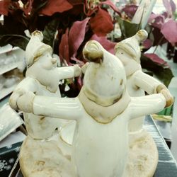Buffalo City Mission Thrift Store - Dancing snowmen candle holder
