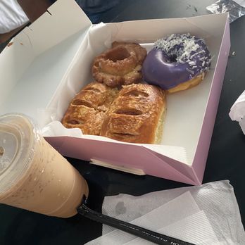 Donut King Waikiki - Guava & cheese croissants, ube coconut donut, old fashioned donut with a macadamia nut iced latte - Donuts Near Me - Honolulu, Hawaii Donut King Waikiki - Guava & cheese croissants, ube coconut donut, old fashioned donut with a macadamia nut iced latte - Donuts Near Me - Honolulu, Hawaii