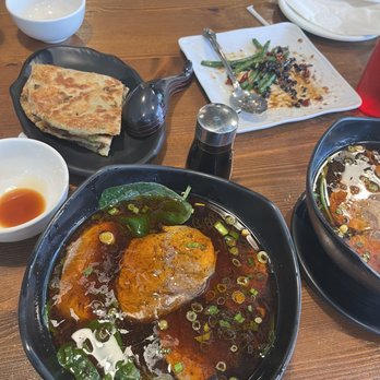 Dumpling House - Flavored Stewed Beef Noodle Soup Green Onion Panacke Sauteed String Bean - Shanghainese Near Me - Arcadia, California Dumpling House - Flavored Stewed Beef Noodle Soup Green Onion Panacke Sauteed String Bean - Shanghainese Near Me - Arcadia, California