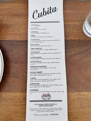 Menu photo 7 Cubita San Francisco, CA
