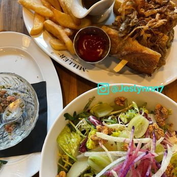 The Miller Tavern - Prime Rib Dip and Baby Gem Salad - Bars Near Me - Toronto, Ontario The Miller Tavern - Prime Rib Dip and Baby Gem Salad - Bars Near Me - Toronto, Ontario