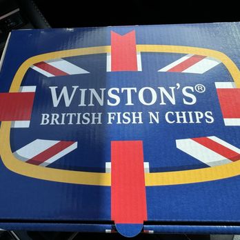 Winston's British Fish N Chips - Order is served in a very nice box to go. Perfect to use as you eat next to the food truck. - Fish & Chips Near Me - Vancouver, Washington