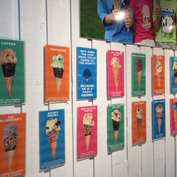 Cow's - a wall of ice cream cones - Desserts Near Me - Green Gables, Prince Edward Island Cow's - a wall of ice cream cones - Desserts Near Me - Green Gables, Prince Edward Island