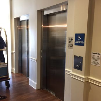 Chateau Saint Denis Hotel - Two elevator cars - Hotels Near Me - Natchitoches, Louisiana