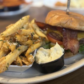 Slater's 50/50 - burger with parmesan fries which were YUMM! - Burgers Near Me - Las Vegas, Nevada Slater's 50/50 - burger with parmesan fries which were YUMM! - Burgers Near Me - Las Vegas, Nevada