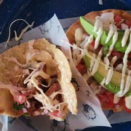 Shrimp taco and ceviche taco Shrimp taco and ceviche taco