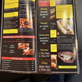 Tony's Chicago Style Pizzeria - Menu - Pizza Near Me - Moline, Illinois