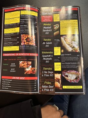 Menu photo 2 Tony's Chicago Style Pizzeria Moline, IL