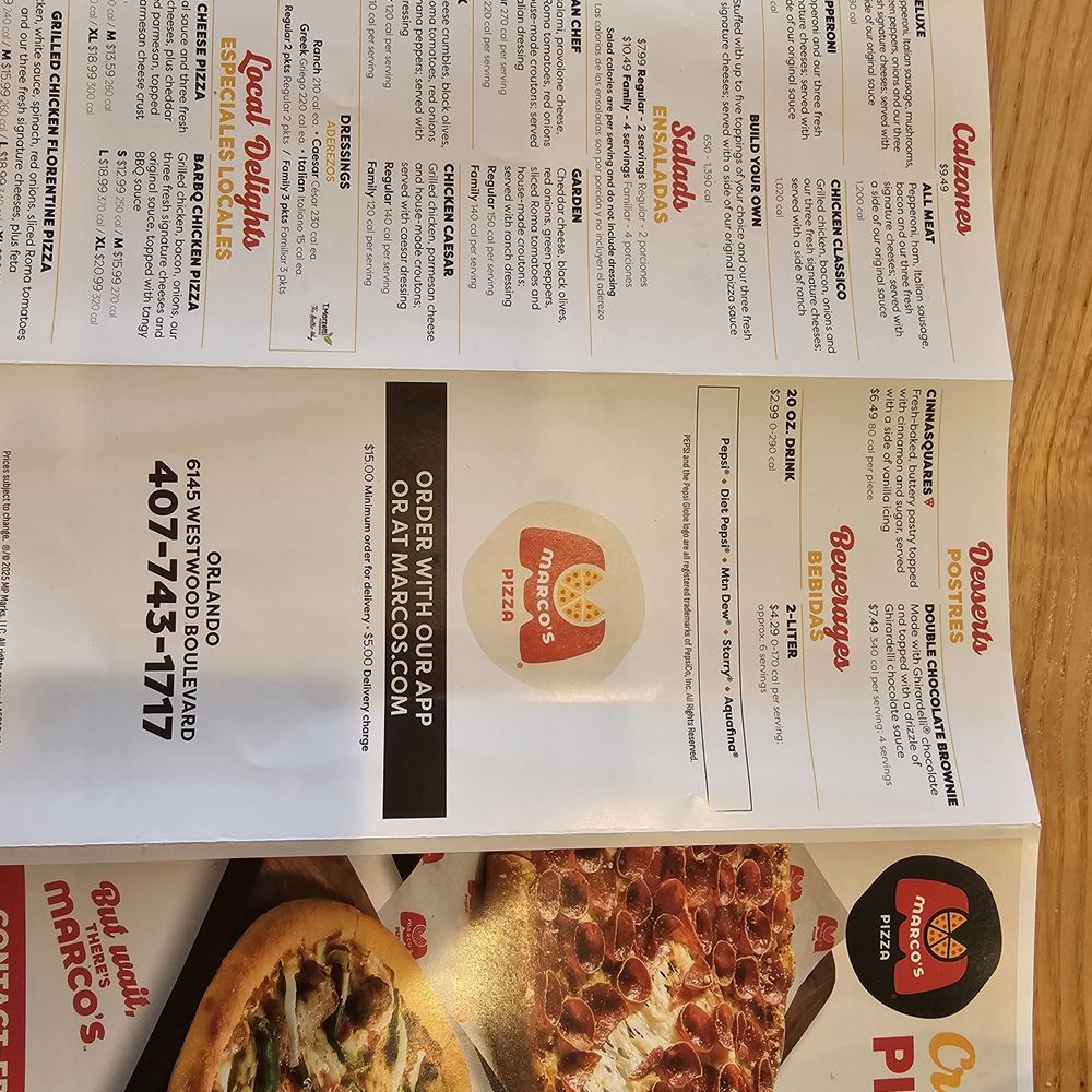 Marco's Pizza - As of July 2025 - Chicken Wings Near Me - Orlando, Florida