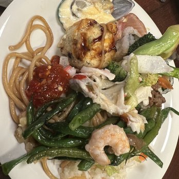 Krazy Buffet - Mussels with cheese, noodles, string beans - Buffets Near Me - Las Vegas, Nevada