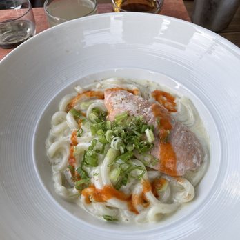 MeNami - Salmon cream udon - Japanese Near Me - Toronto, Ontario