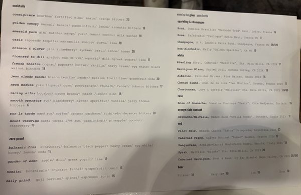 Menu photo 5 Eos & Nyx San Jose, CA