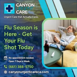 Flu season is here, Santa Clarita! Walk in for a quick, affordable flu shot. No appointment needed.