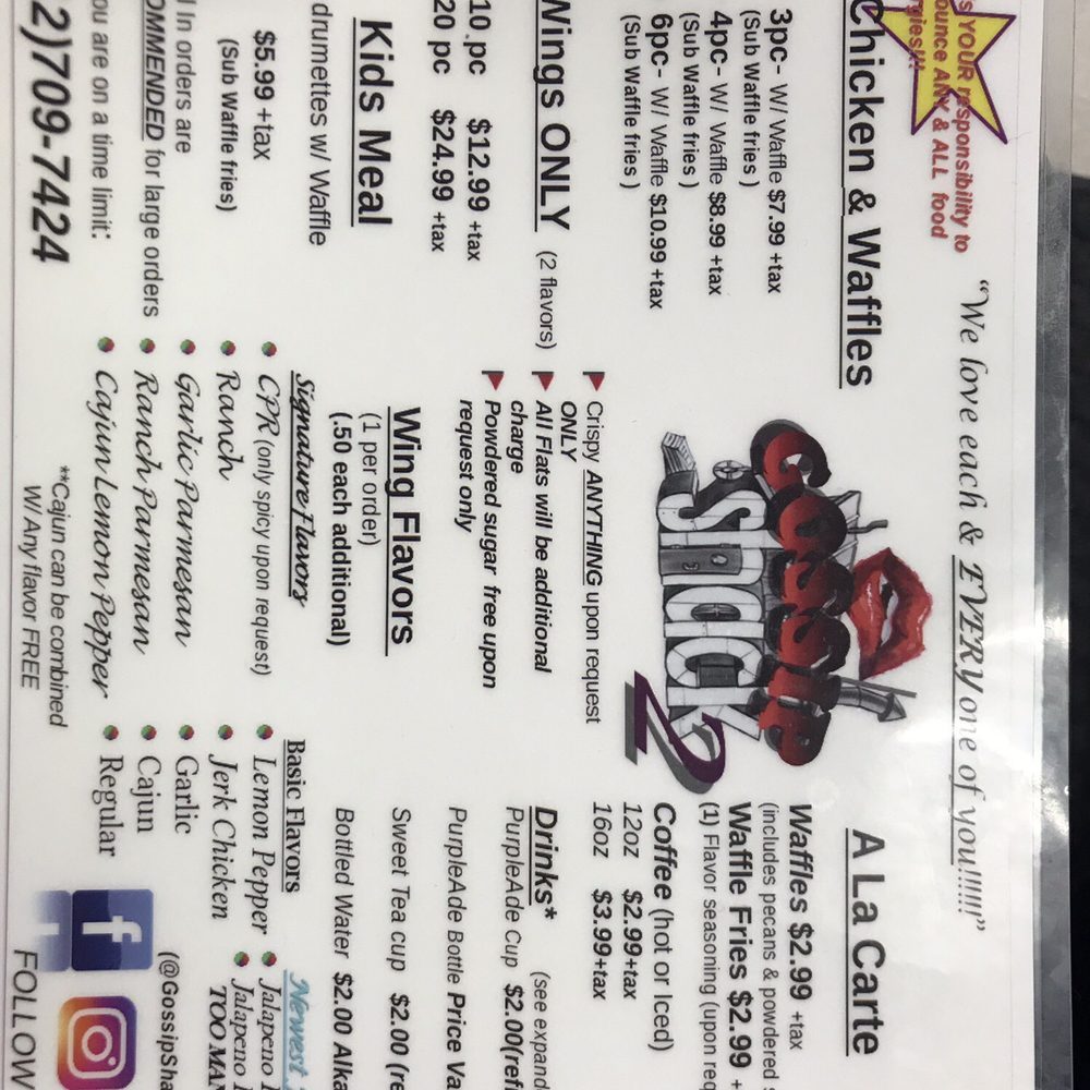 Gossip Shack 2 - Menu - Chicken Wings Near Me - Pflugerville, Texas Gossip Shack 2 - Menu - Chicken Wings Near Me - Pflugerville, Texas
