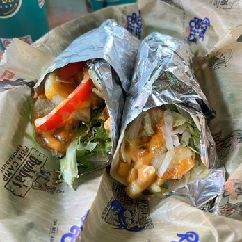 Nacho Hippo - Left taco fried green tomatoes. Right bang bang shrimp - Mexican Near Me - North Myrtle Beach, South Carolina Nacho Hippo - Left taco fried green tomatoes. Right bang bang shrimp - Mexican Near Me - North Myrtle Beach, South Carolina