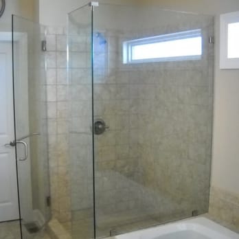 Precision Glass and Shower - Custom 3/8 Custom Glass Shower Enclosure w/ custom clips and pull handle towel bar combonation. - General Contractors Near Me - Columbus, Ohio Precision Glass and Shower - Custom 3/8 Custom Glass Shower Enclosure w/ custom clips and pull handle towel bar combonation. - General Contractors Near Me - Columbus, Ohio