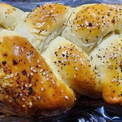 Challah on the Hudson - Beautiful loaf of garlic stuffed Challah!