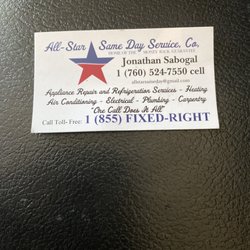 All Star Same Day Service Appliance