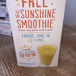 Tropical Smoothie Cafe - Friday, June 16th free smoothie!