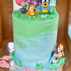 Beef Cakes - Bluey cake