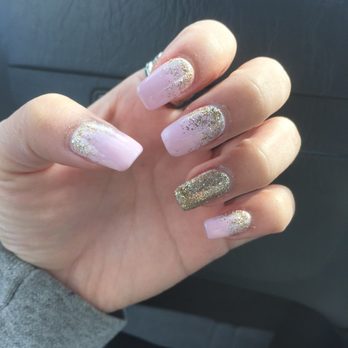 Katella Nails & Spa - Pink acrylics with a gold and silver ombré (done by Mary, the queen of nail designs) - Nail Salons Near Me - Orange, California Katella Nails & Spa - Pink acrylics with a gold and silver ombré (done by Mary, the queen of nail designs) - Nail Salons Near Me - Orange, California