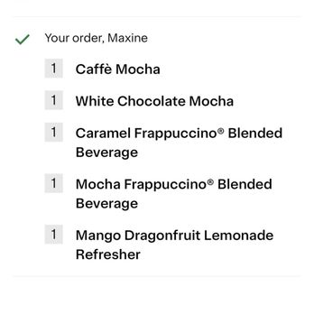 Starbucks - Our B2S order - Coffee & Tea Near Me - Hyattsville, Maryland