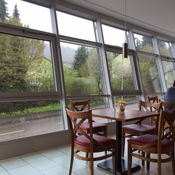 Schuh Kauffmann - View out of window restaurant, snowing today - Sporting Goods Near Me - Bopfingen, BW