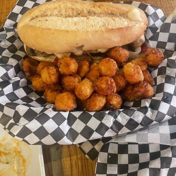 Millersburg Brewing - Chicken Philly and tater tots - Breweries Near Me - Millersburg, Ohio