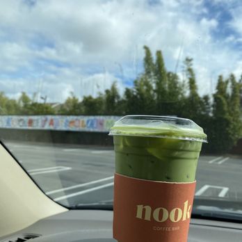 Nook Coffee Bar - Iced coconut matcha - Coffee & Tea Near Me - Costa Mesa, California Nook Coffee Bar - Iced coconut matcha - Coffee & Tea Near Me - Costa Mesa, California