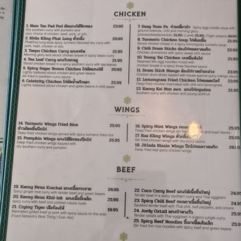 Jitlada - Spicy Menu - Thai Near Me - Los Angeles, California